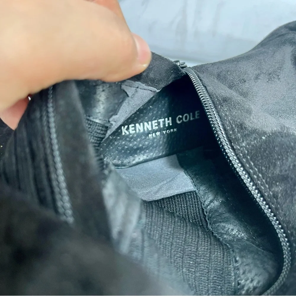 New Kenneth Cole New York Wonens Square Toe Over Knee Black SZ 7.5